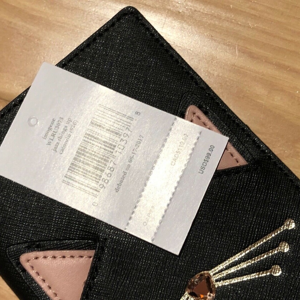 Kate Spade Cat's Jazz Things Up Passport Wallet - Picture 7 of 7